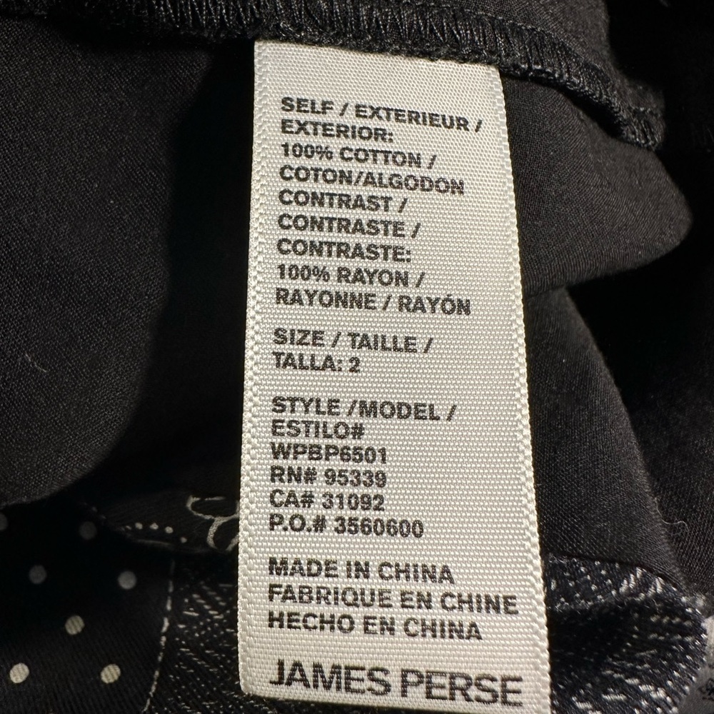 James Perse Black Patterned Oversized V-Neck Maxi Coverup - Picture 10 of 13